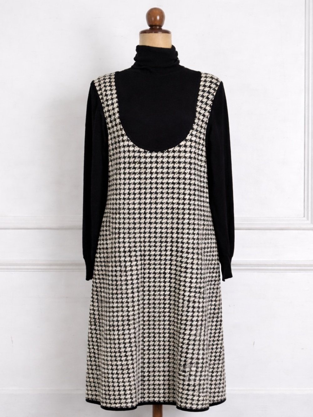 Cyrus Houndstooth Sweater dress